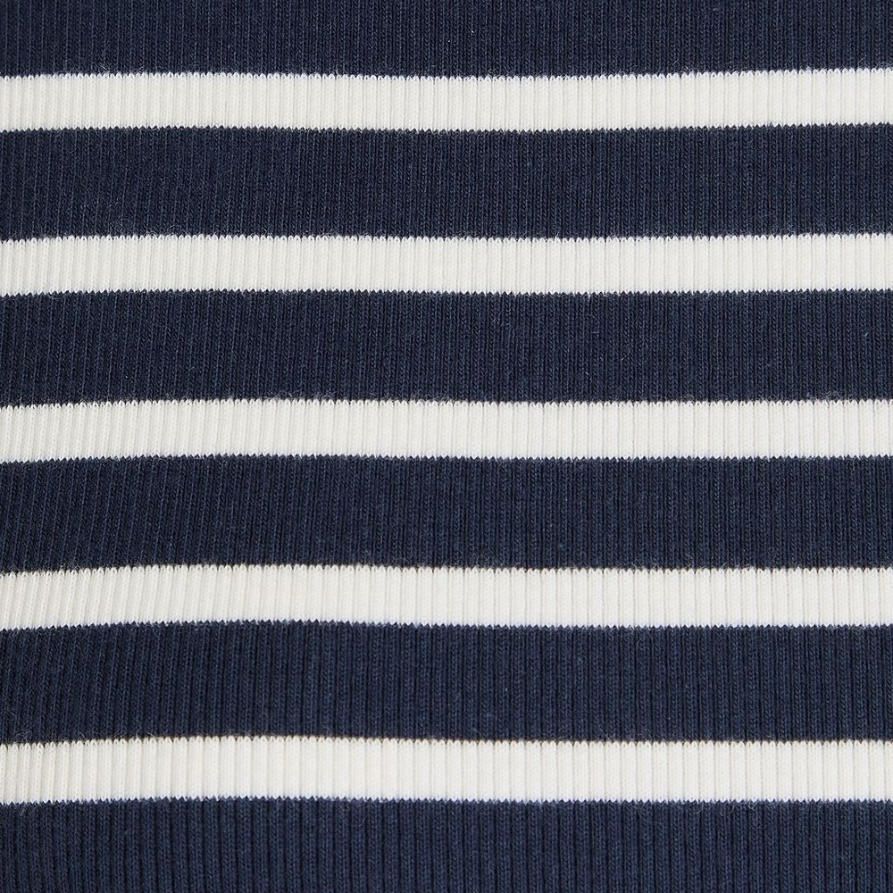 Veronica Beard Jordyn Navy & White striped ribbed stretch cotton  tank. Size XS - Picture 4 of 10